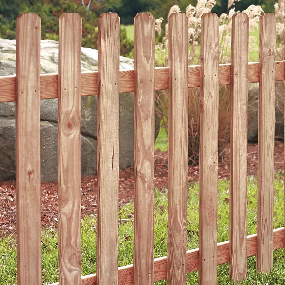 4-Ft X 8-Ft Western Red Cedar Dog Ear Spaced Picket Fence Panel In The Wood  Fence Panels Department At Lowes.Com