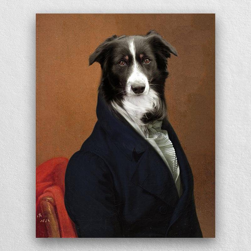 Renaissance Portraits Dog Cat Pet Portrait In Suit - Furryroyal