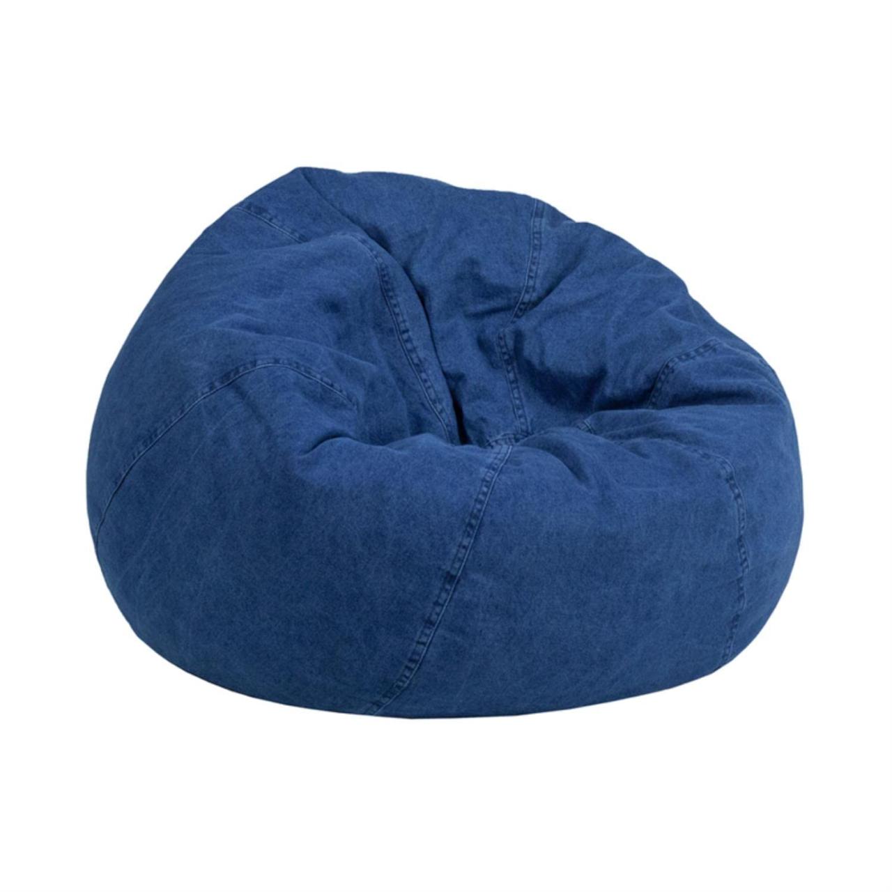 Amazon.Com: Flash Furniture Dillon Small Denim Bean Bag Chair For Kids And  Teens : Home & Kitchen