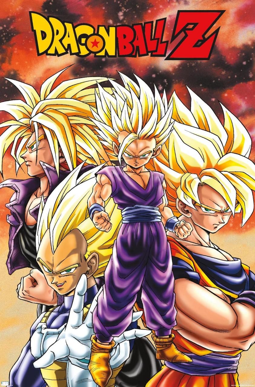 Amazon.Com: Trends International Dragon Ball Z - Saiyans Wall Poster,  22.375