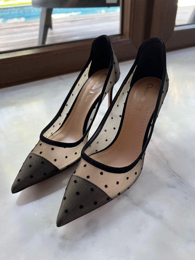 Authentic Christian Dior D'Moi Polka Dot Heels, Women'S Fashion, Footwear,  Heels On Carousell