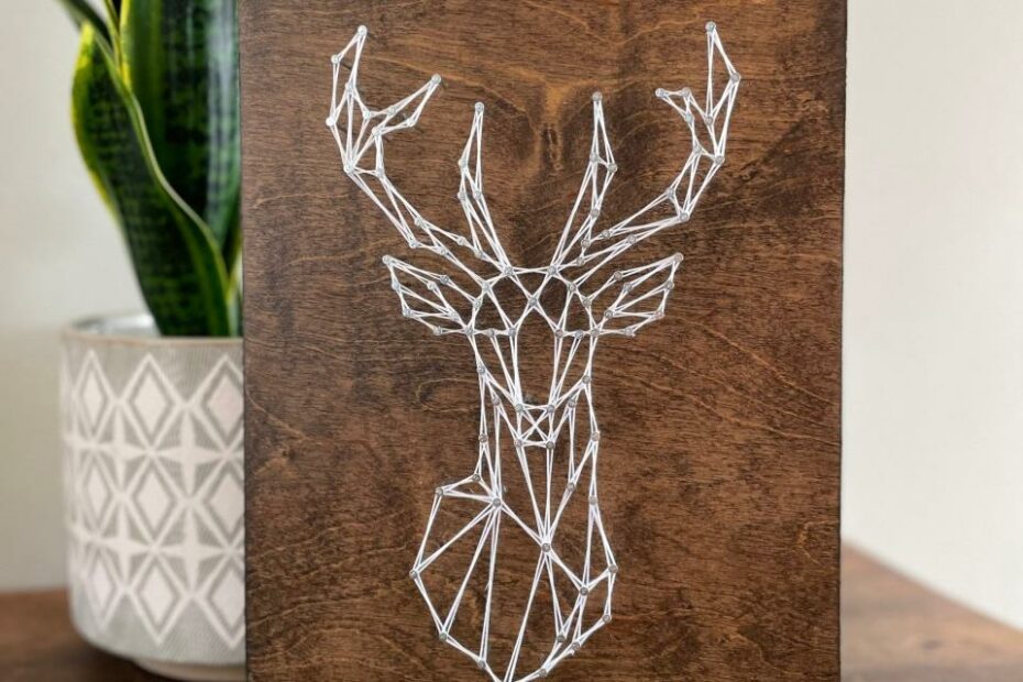Geometric Deer Head String Art - Etsy