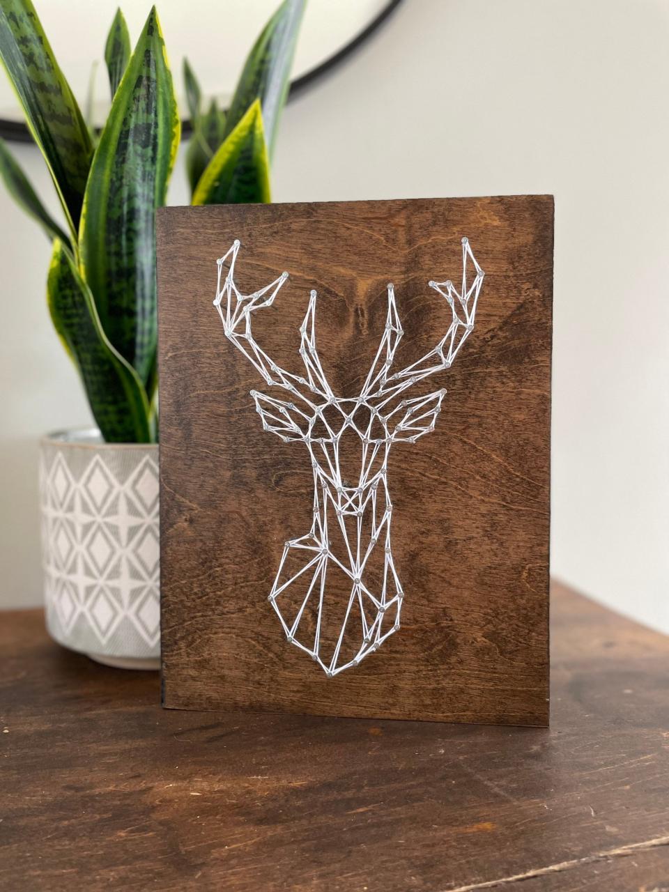Geometric Deer Head String Art - Etsy