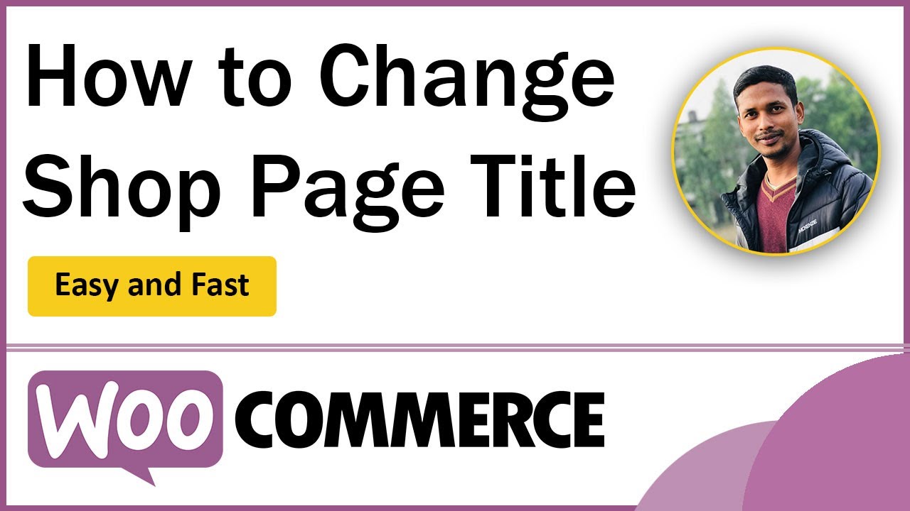 How To Change Shop Page Title In Woocommerce