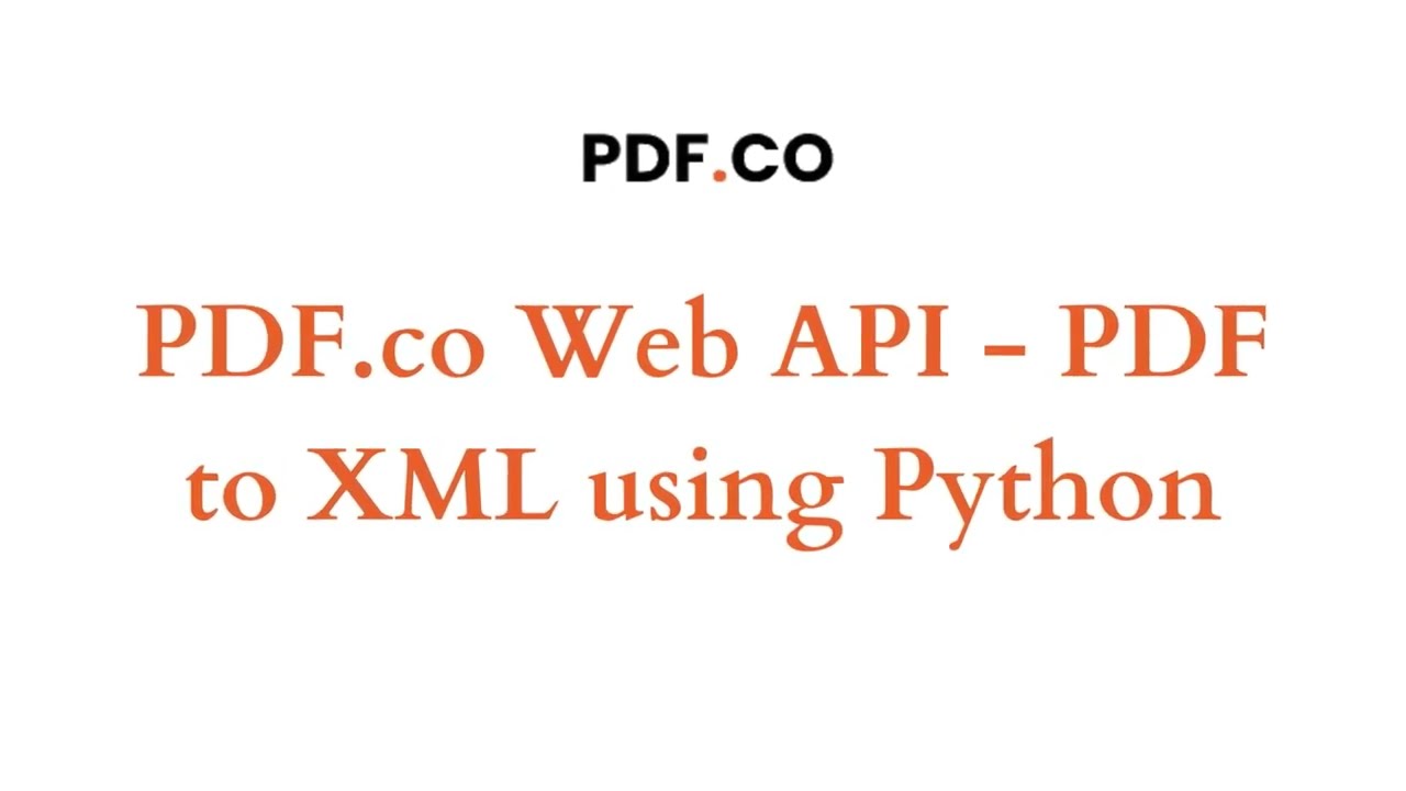 How To Convert Pdf To Xml Using Python