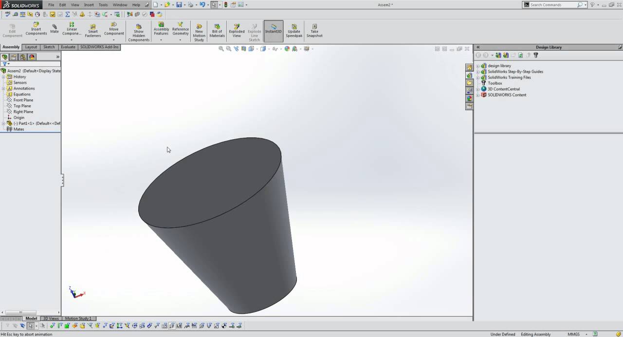 How To Change The Orientation Of A Part In Solidworks