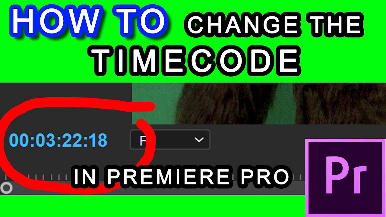 How To Change Timecode In Premiere Pro