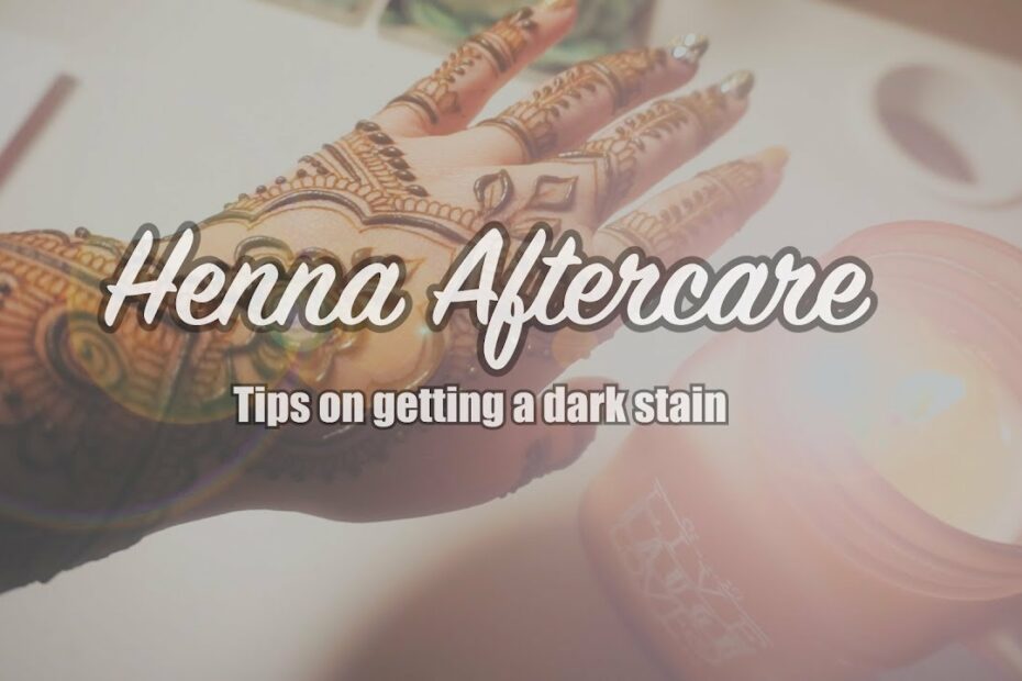 How To Care For Henna Tattoo