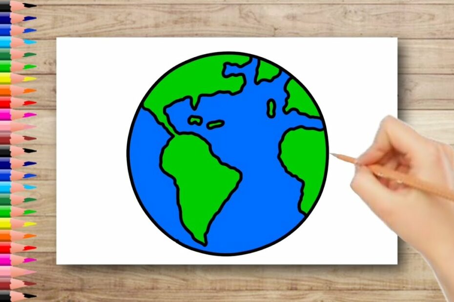 How To Draw Earth | Earth Drawing Easily - Youtube