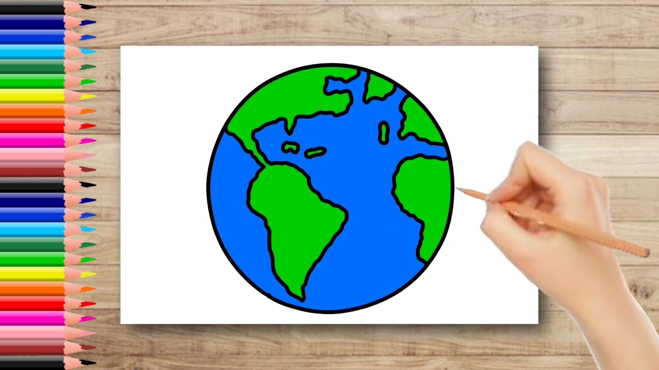 How To Draw Earth | Earth Drawing Easily - Youtube