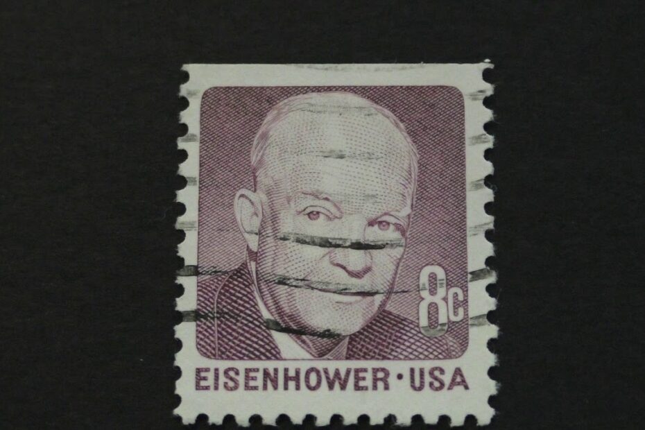 Eisenhower 8 Cent Stamp Used