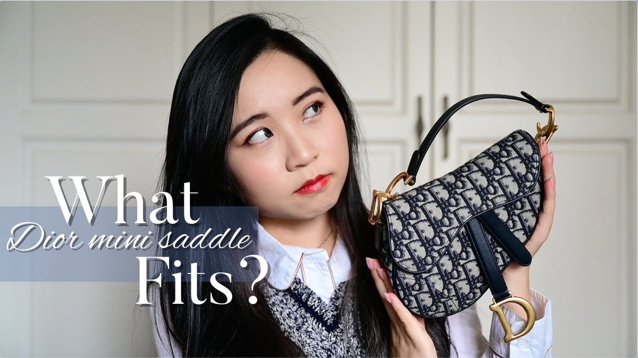 What Fits??? | Dior Mini Saddle Bag 🎠 - Youtube