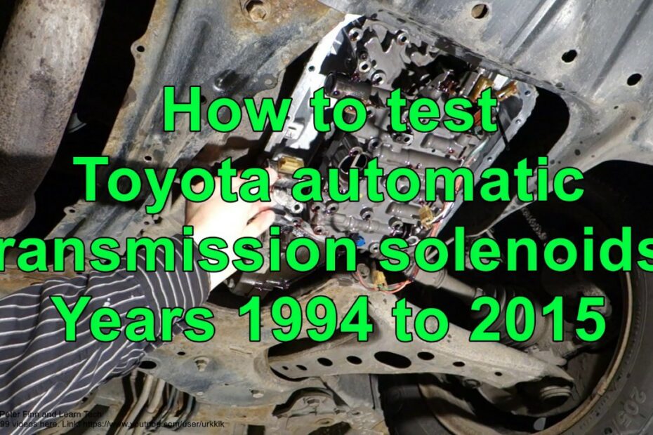 How To Replace Shift Solenoid Toyota Camry