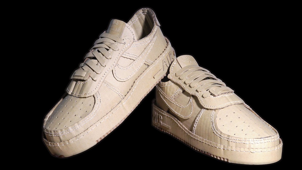 How To Make Nike Air Force 1 Shoes From Cardboard | Hack Room - Youtube