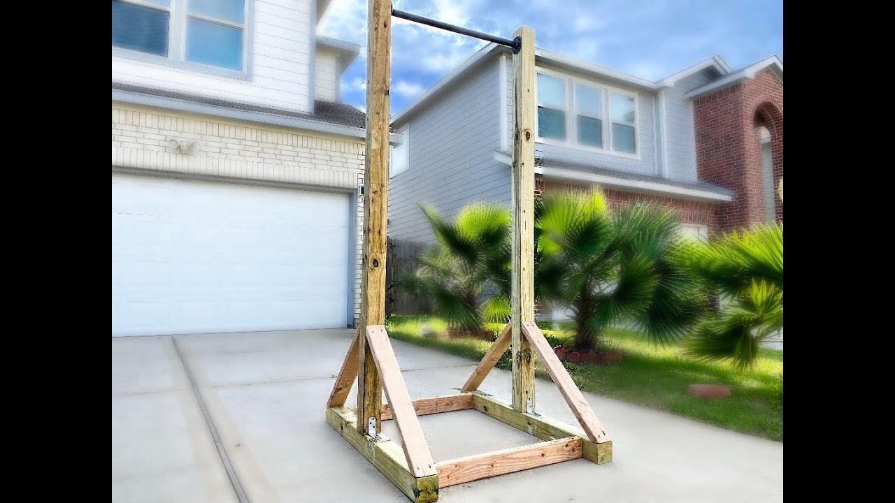 Easy Diy Pull Up Bar From Wood - Youtube