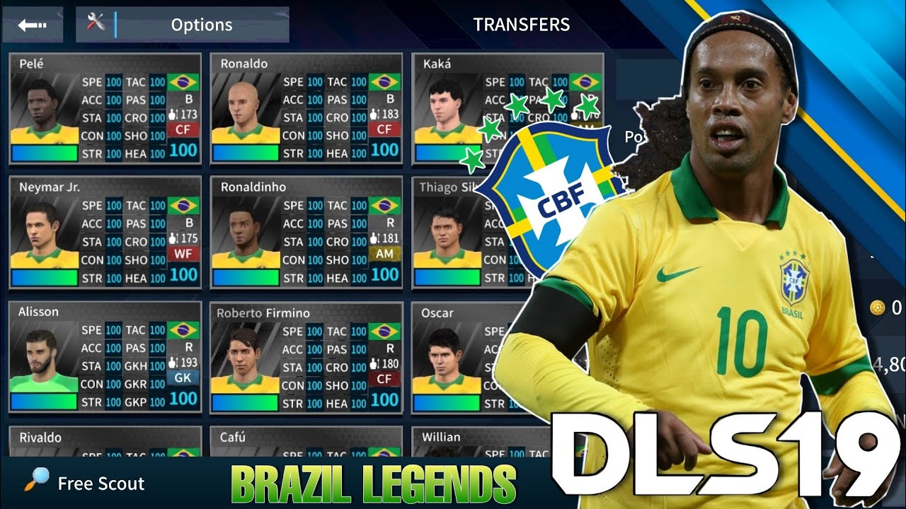 Get Brazil Legends Team In Dream League Soccer 2019 | 🔥🔥🔥 - Youtube