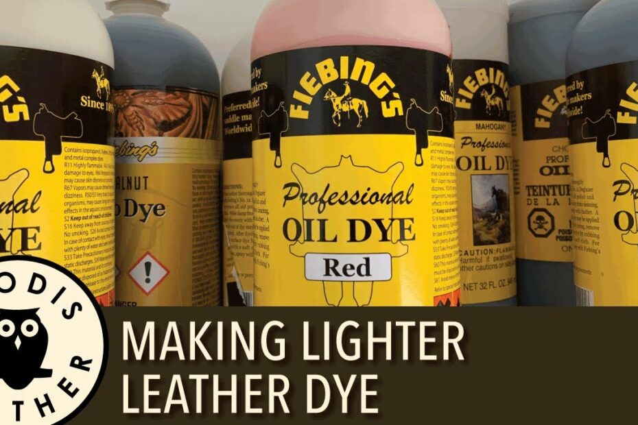 How To Thin Fiebings Leather Dye
