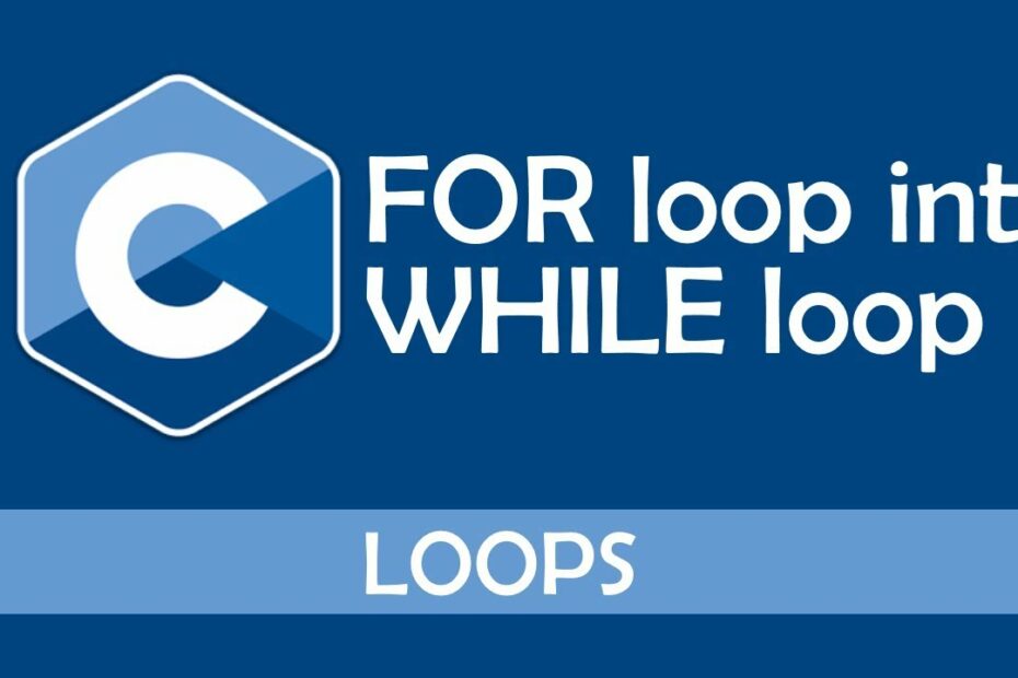 How To Convert For Loop To While Loop