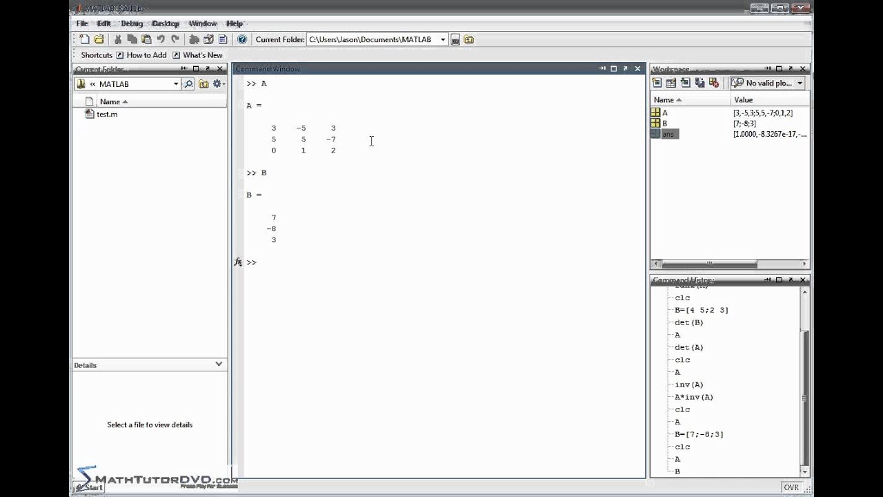 How To Calculate Determinant In Matlab