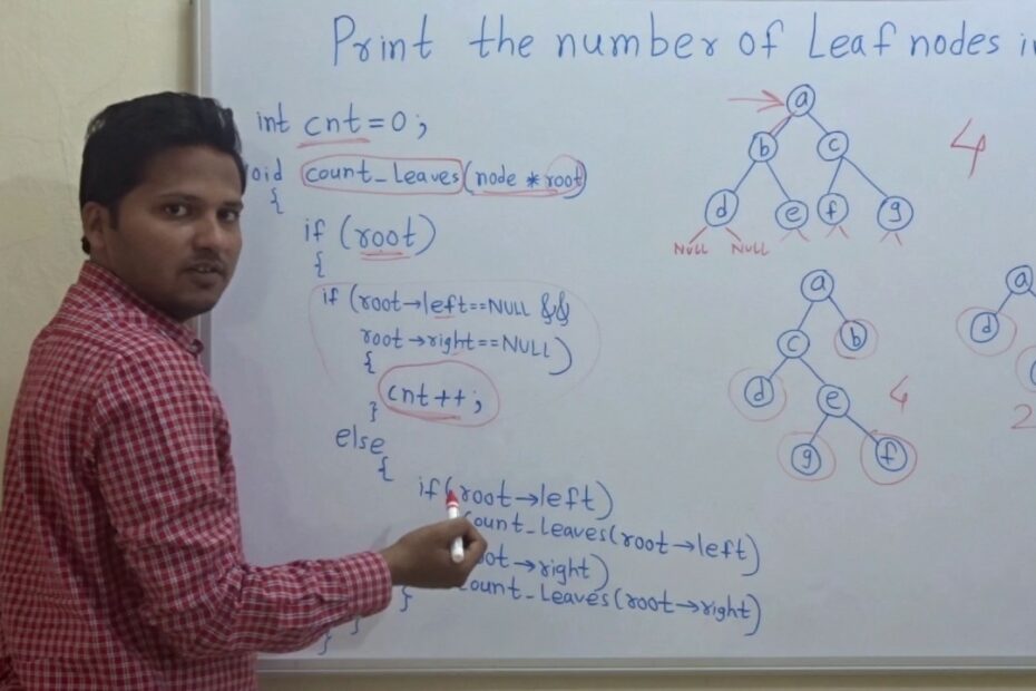 How To Count Number Of Leaf Nodes In A Tree