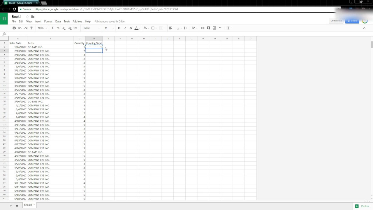 How To Create A Running Balance In Google Sheets