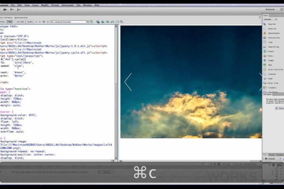 How To Create A Slideshow In Dreamweaver Cs6