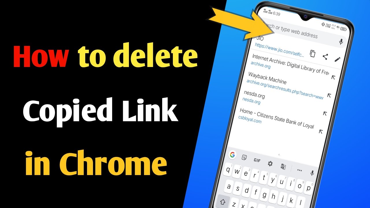 How To Delete Copied Link On Chrome