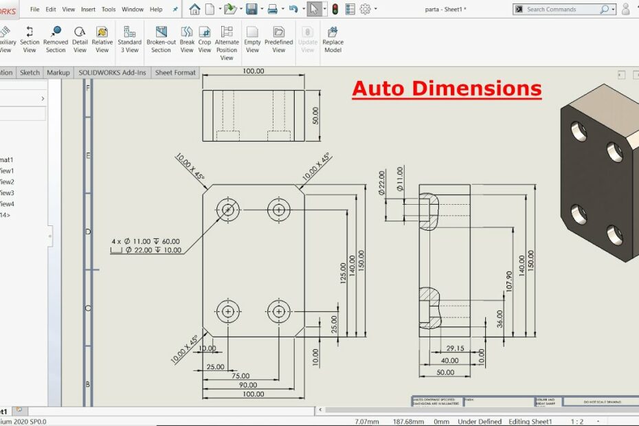 How To Dimension Solidworks Drawings