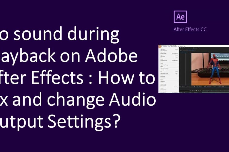 How To Change Audio Output After Effects