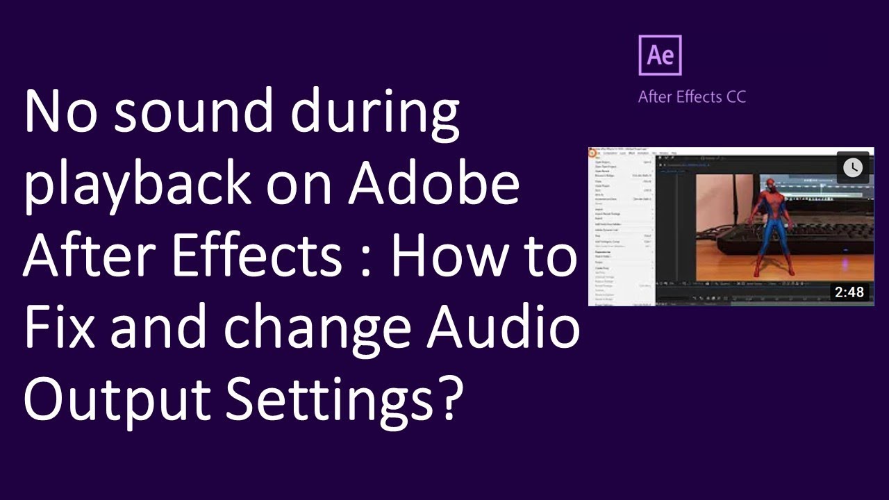 How To Change Audio Output After Effects