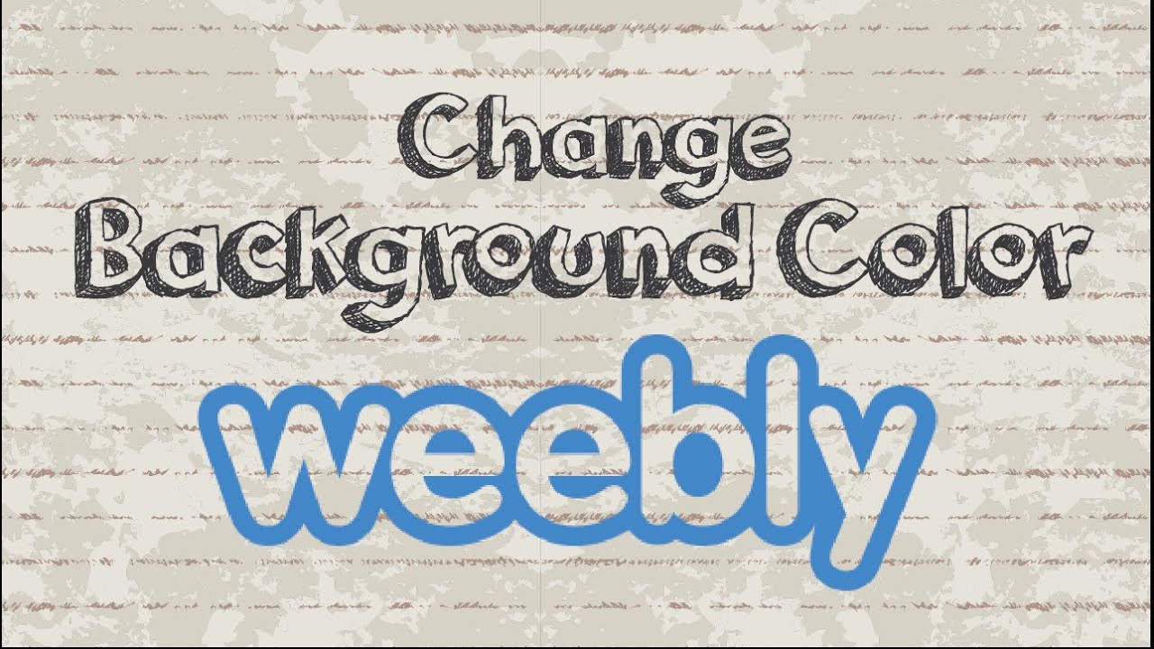How To Change Background Color On Weebly Website