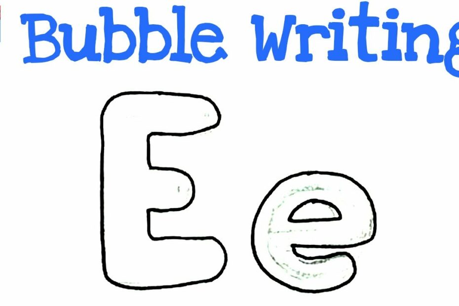 How To Draw A Bubble Letter E