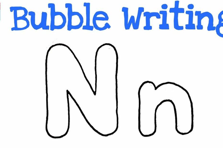 How To Draw A Bubble Letter N