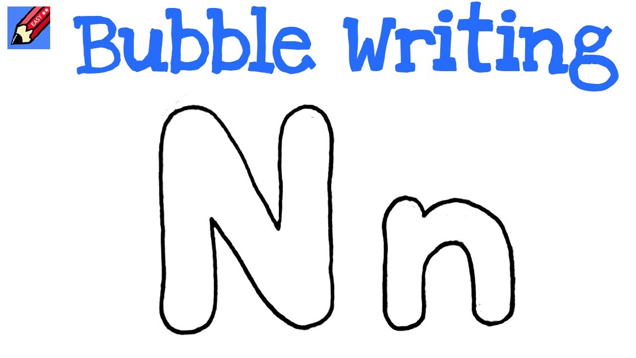 How To Draw A Bubble Letter N