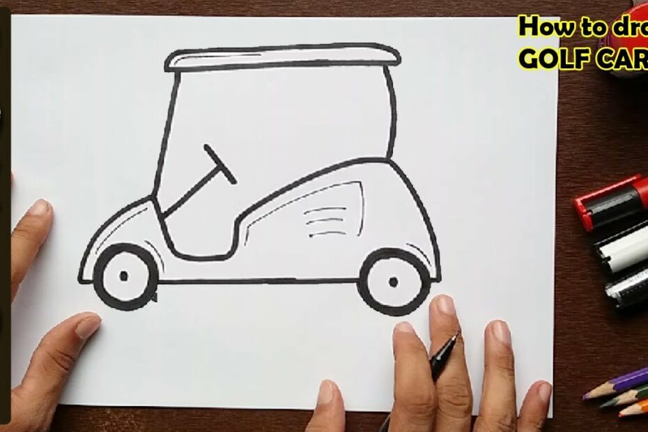 How To Draw A Golf Cart Step By Step? New