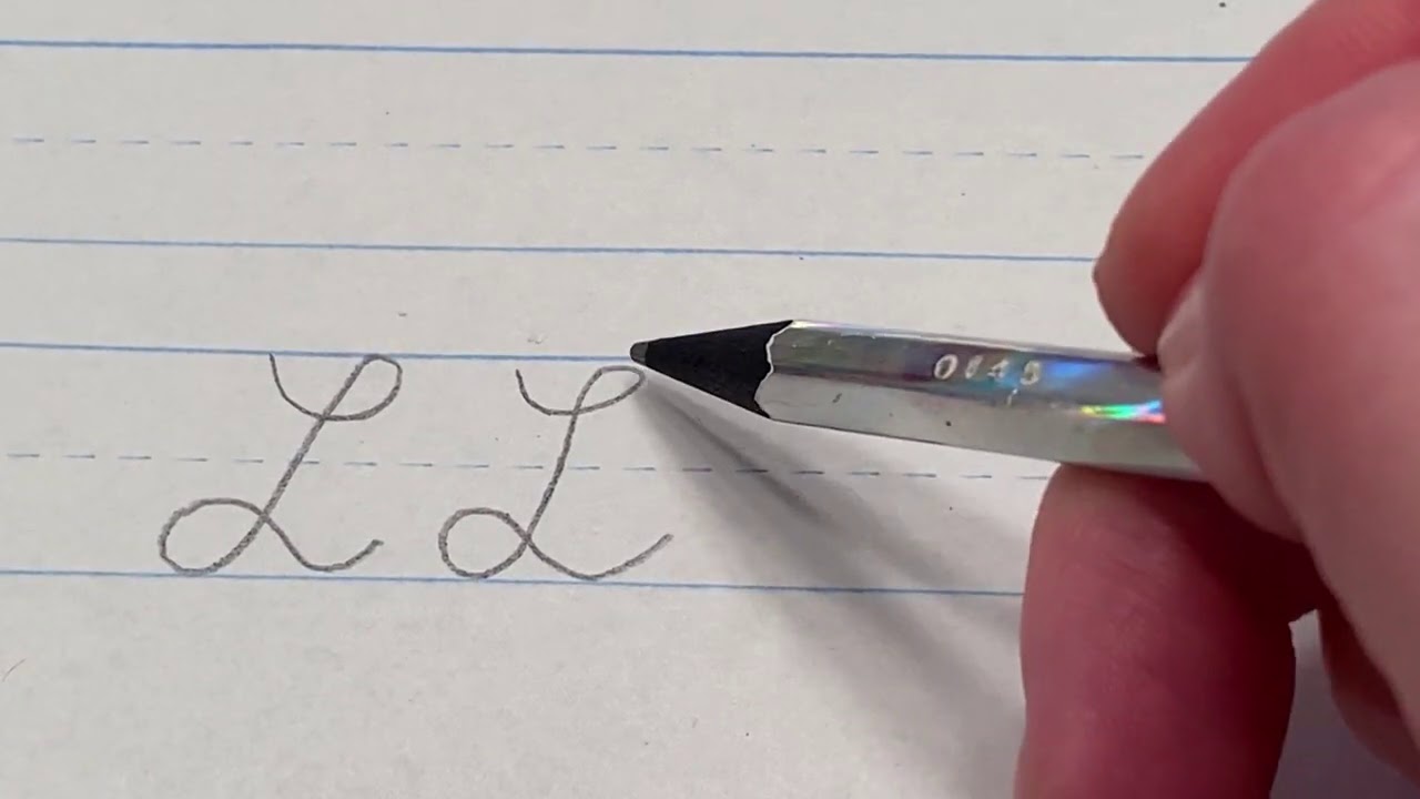 How To Draw An L In Cursive
