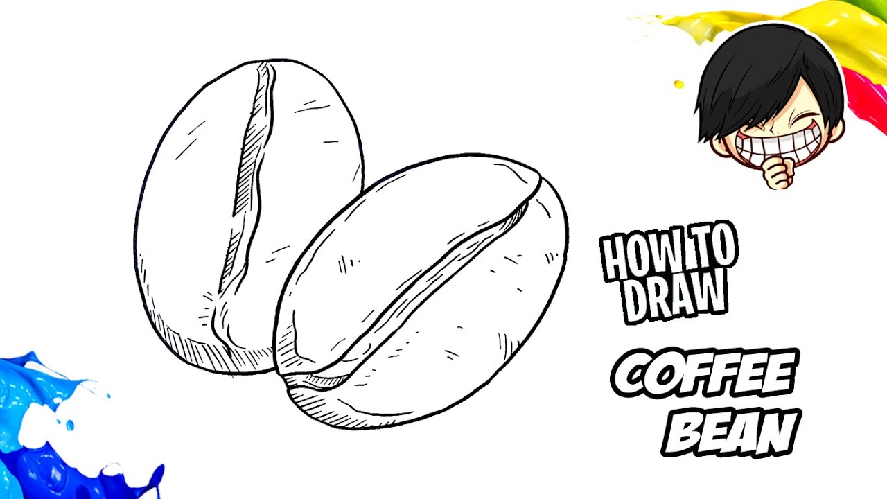 How To Draw Coffee Beans Step By Step