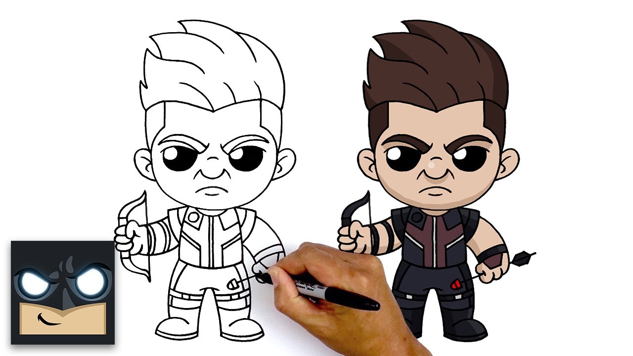 How To Draw Hawkeye Easy