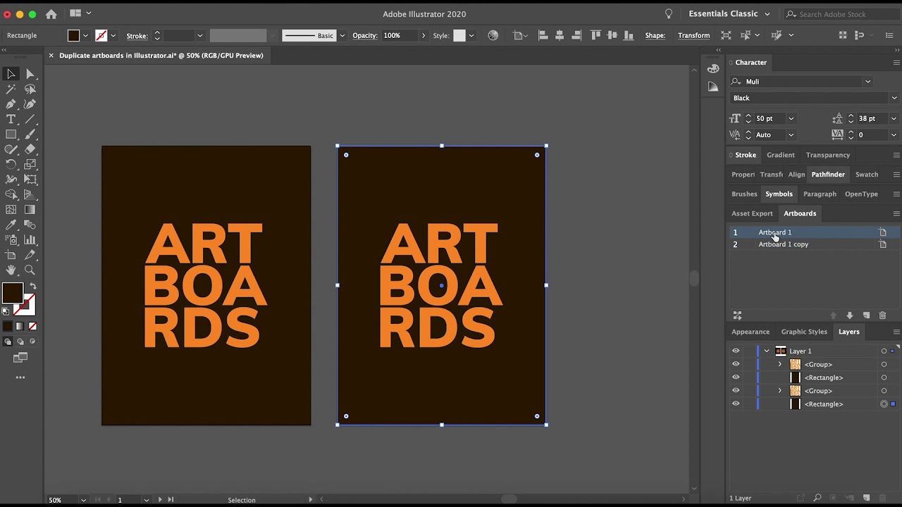 How To Duplicate An Artboard In Illustrator