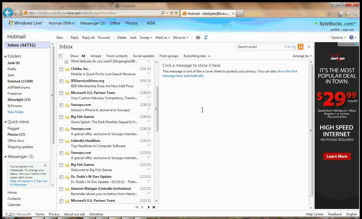 How To Empty Hotmail Inbox