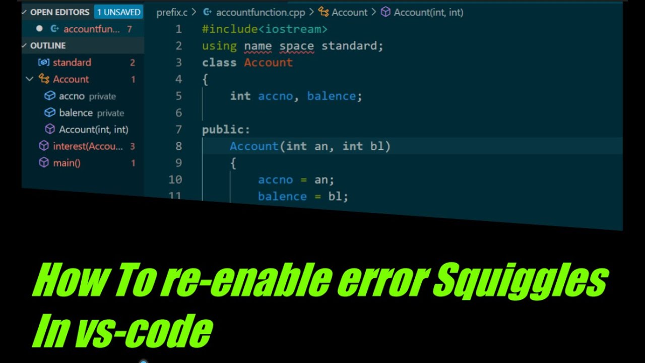 How To Enable Squiggles In Vscode