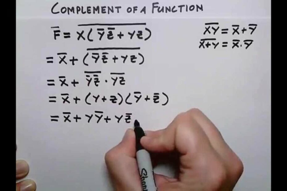 How To Find Complement Of A Function
