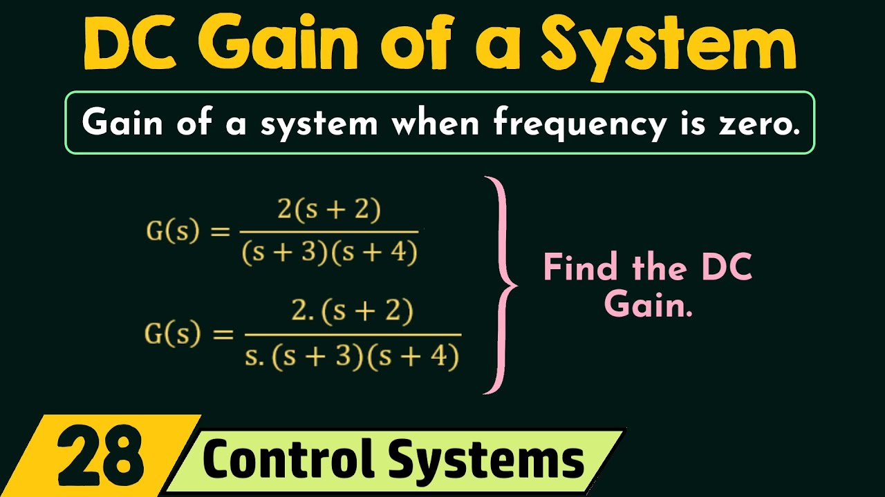 How To Find Dc Gain Of A Transfer Function