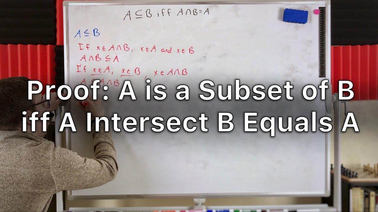 Show That A Intersection B Is A Subset Of A