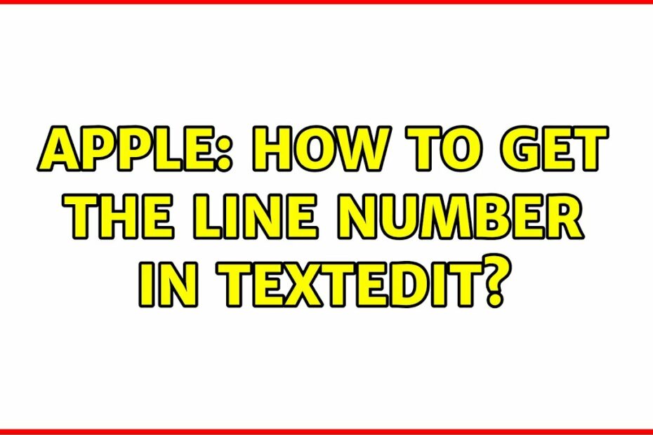 Textedit Show Line Numbers