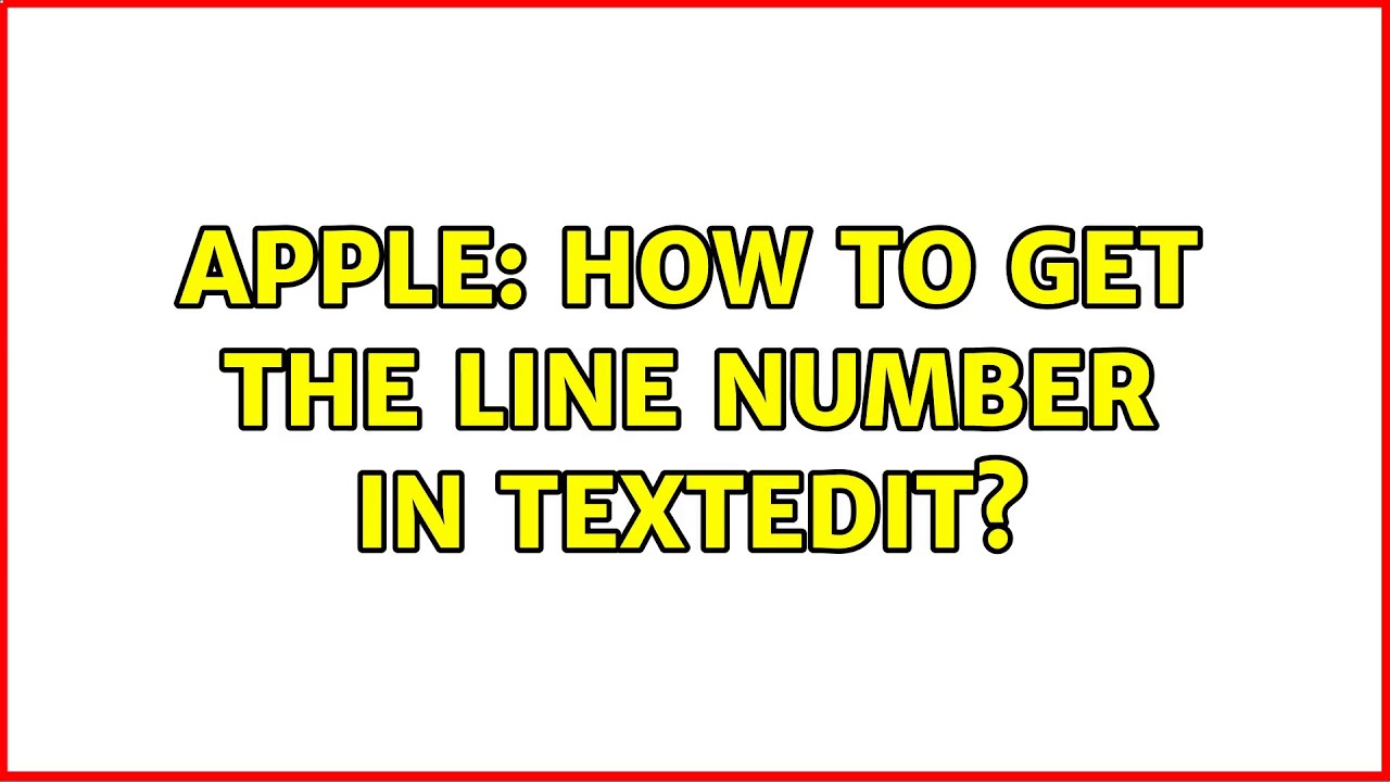 Textedit Show Line Numbers