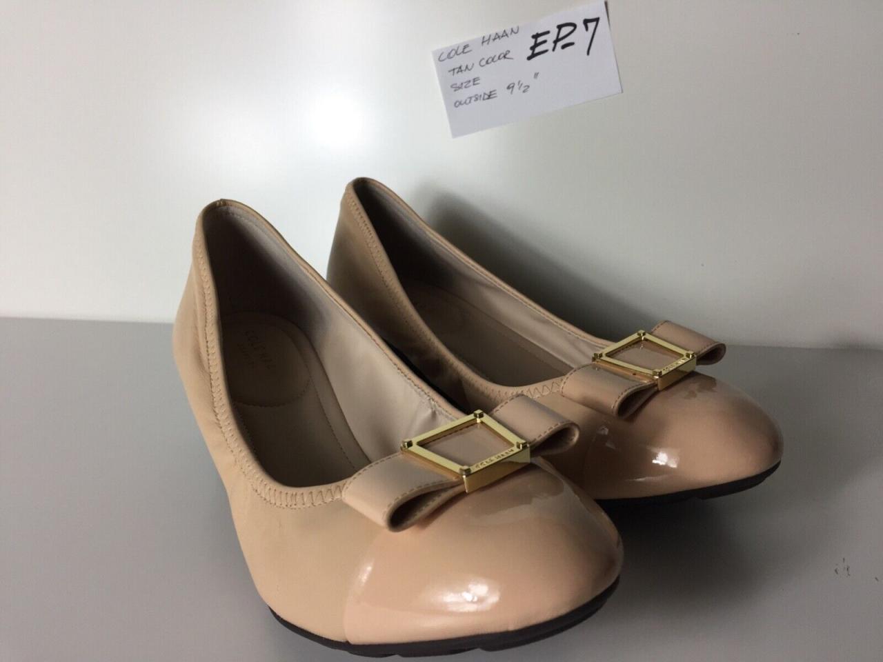 Cole Haan Emory Bow Leather Wedge Flats Pumps Size 9B New | Ebay