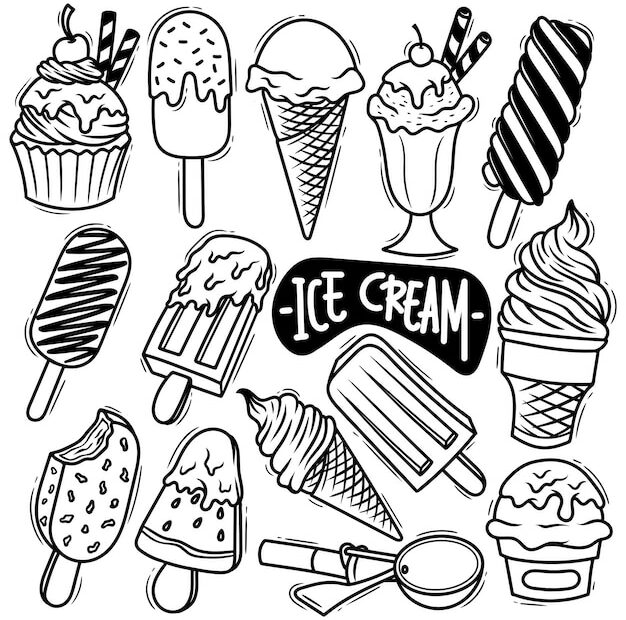 Ice Cream Doodle Images - Free Download On Freepik