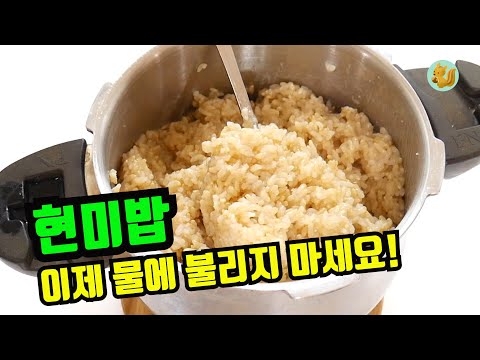 현미밥, 물에 불리지 않고 간단하게 바로 하는 방법
